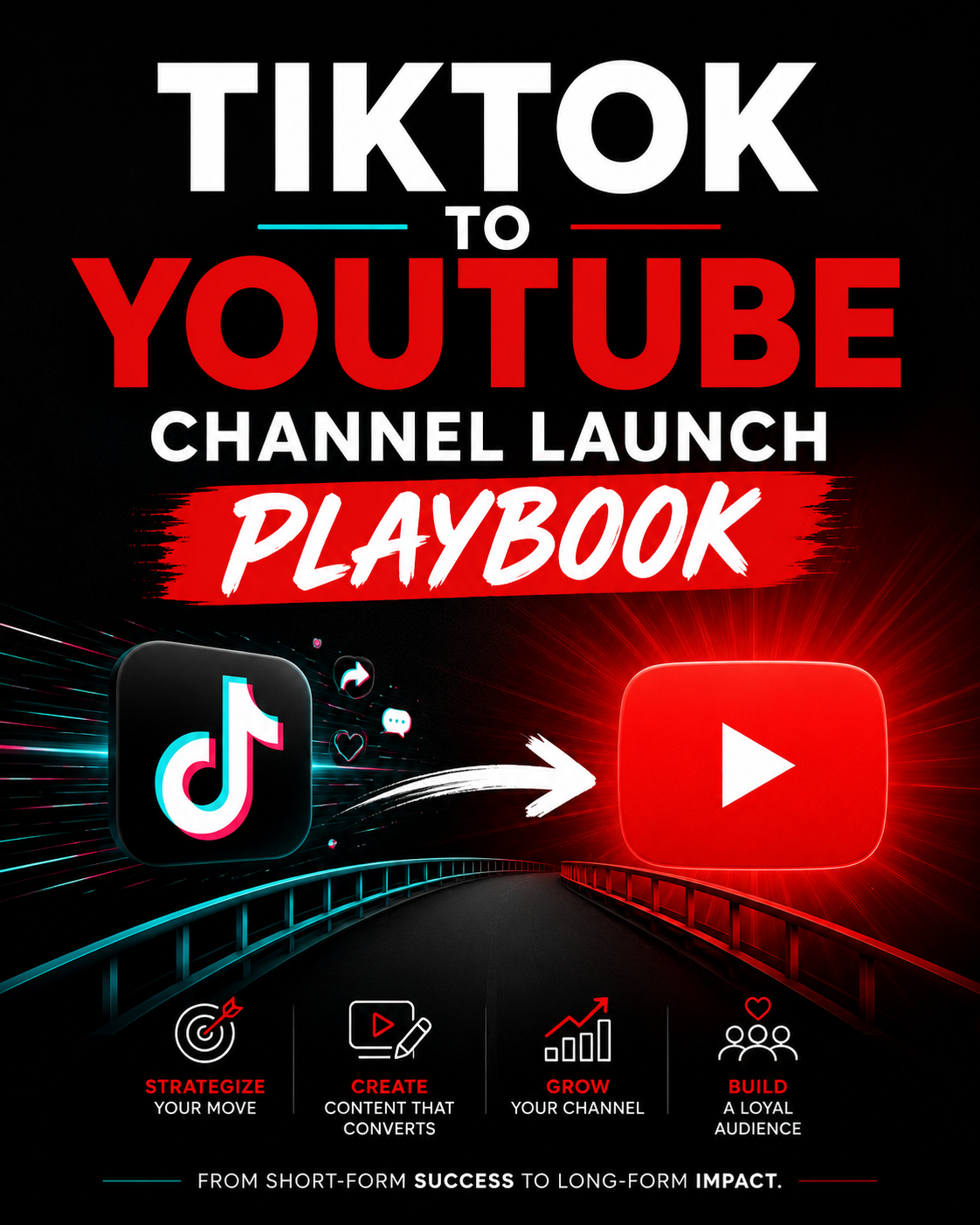 TikTok to YouTube Channel Launch Playbook ebook cover