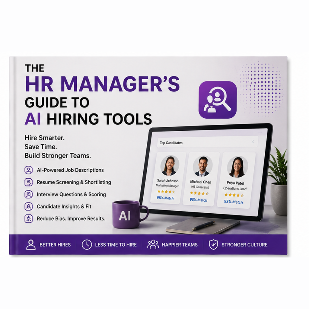 The HR Manager's Guide to AI Hiring Tools ebook cover
