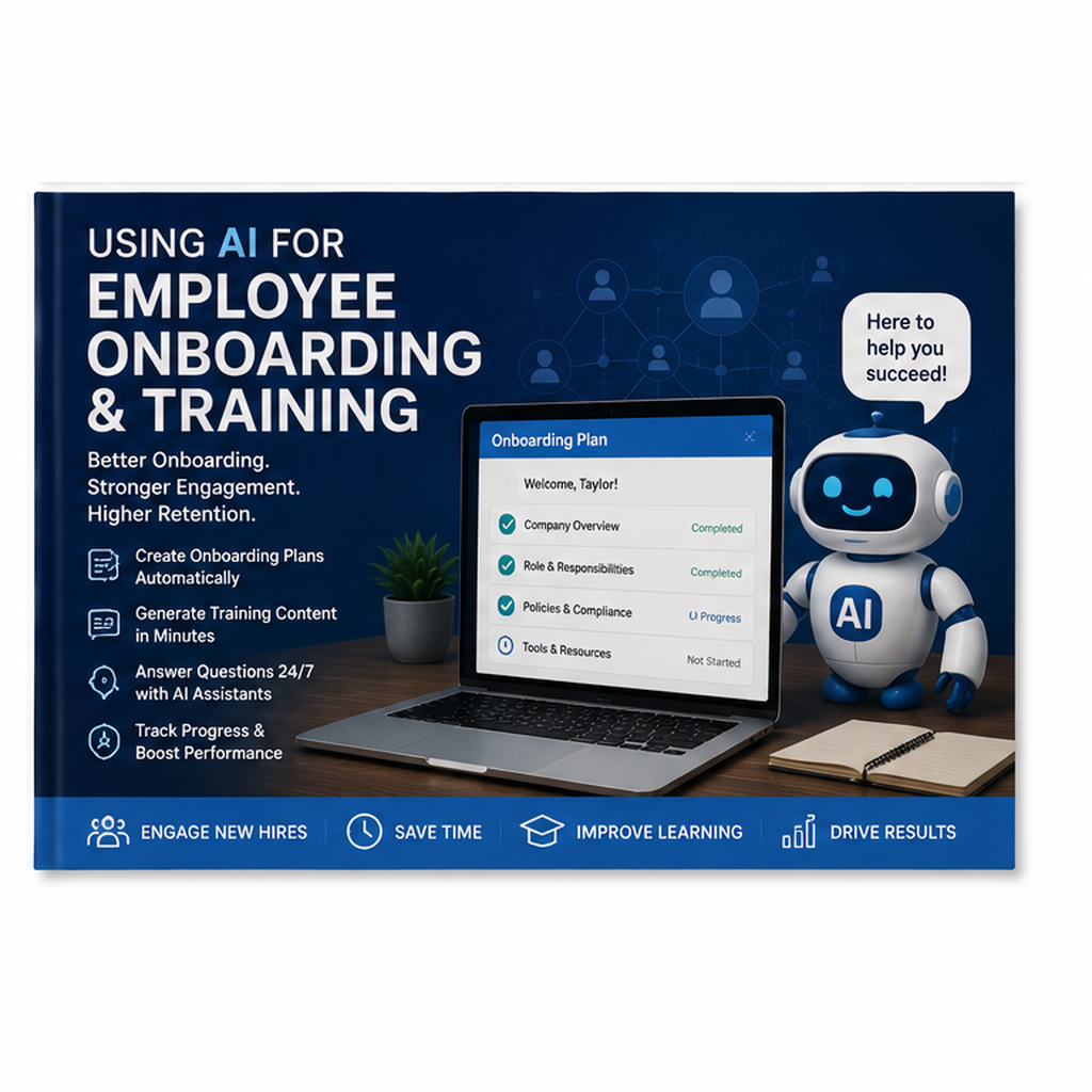 Using AI for Employee Onboarding & Training ebook cover
