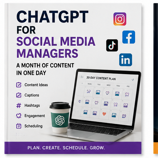 ChatGPT for Social Media Managers ebook cover
