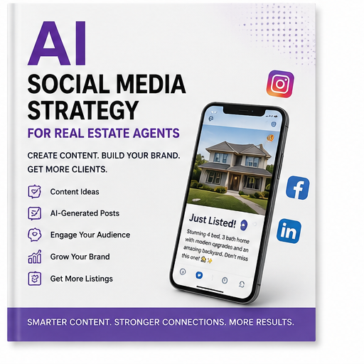AI Social Media Strategy for Real Estate Agents ebook cover